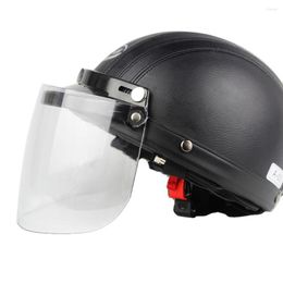 Motorcycle Helmets Universal 3 Snap Flip Up Visor Shield Lens For Retro Open Face Helmet