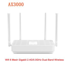 Routers Xiaomi Redmi Router AX3000 Wifi 6 Mesh Gigabit 2.4G/5.0GHz DualBand Wireless Router Wifi Repeater 256M Memory Mesh Home Amplifi