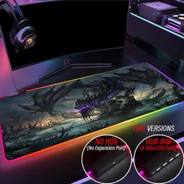 Rests Large RGB Mouse Pad xxl Dragon Hub Mousepad LED Mause Pad Super DBZ Custom HD Carpet 4 Port USB PC Desk Pad Mat with Backlit