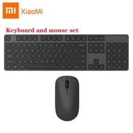 Combos Xiaomi Mi Portable and Thin Keyboard Mouse Set Wireless Office Keyboard for Computer Compatible USB RF 2.4GHz Game Keyboard