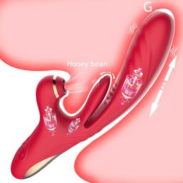 Stretching Dildo Vibrator for Woman 265mm Long Big Toy Female Sucker Vagina Clitoris Sex Machine