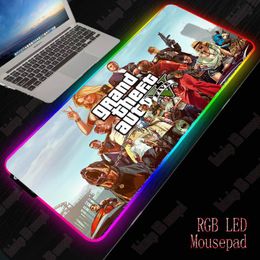 Pads XGZ GTA Gaming RGB Mouse Pad Gamer Computer Mousepad RGB Backlit Mause Pad Large Mousepad XXL for Desk Keyboard LED Mice Mat