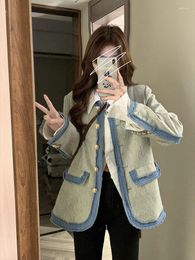 Women's Jackets Trench Tailored Coat Woollen Quilted Coats Jaqueta Feminina Chaqueta Mujer Winter Clothes Women Tweed Cardigan Korean Style