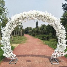 Decorative Flowers Upscale White Wedding Centerpieces Cherry Blossoms With Frame Arch Door Set For Holiday Decoration Shooting Props