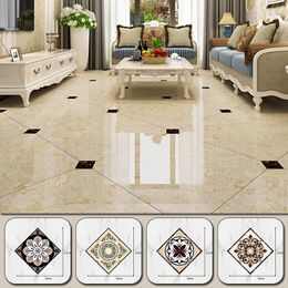 Wall Stickers 20pcs Self Adhesive Floor Sticker Printing PVC Diagonal Ceramic Tile Home Decoration