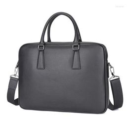 Briefcases Men's Handbag Top Layer Cowhide Business Computer Bag Real One-Shoulder A4 Briefcase