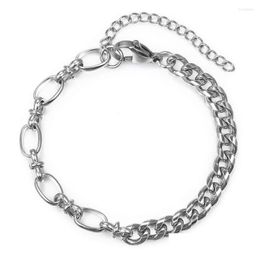 Chain Link Bracelets Stainless Steel Curb Cuban Knot For Women Girls Unique Design Bracelet Adjustable Fashion Jewellery Gifts Db326A Dhkda