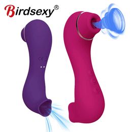 Vibrator Tongue Vibrating Clitoris Vacuum female master Nipple Sucker provides sex toys for women