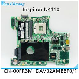 Motherboard DAV02AMB8F0 DAV02AMB8F1 CN00FR3M Main Board For Dell inspiron 14R N4110 Laptop motherboard HM67 DDR3 HD6630M GPU 100% test work