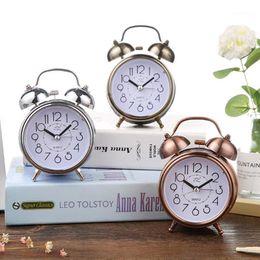 Clocks Accessories Other & Vintage Retro Silent Pointer Alarm Clock Loud Ringing Bedside Light Night Home Desktop Decor