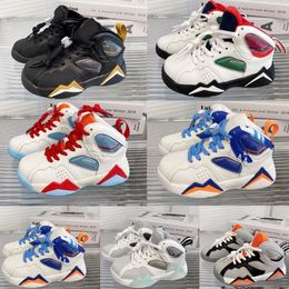 Kids Shoes 7s Basketball Boys 7 Sneakers Children Youth Outdoor Trainers Toddlers Girls Sport Kid Shoe Runner Golden Black Grey White Sneaker Size eur b7BF#