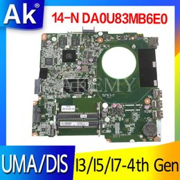 Motherboard For HP PAVILION 14N 14Z Laptop Motherboard With i3 i5 i7 4th Gen CPU DA0U83MB6E0 MB Mainboard 758524501 734426001