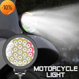 New 21LED Bar Off Road LED Motorcycle Headlight Angel Eyes Work Lights for Tractor Spotlight ATV UTV Truck Tractor Colourful Lamp
