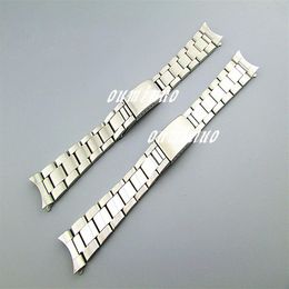 17mm Or 20mm NEW Pure Solid 316L Curved end Stainless steel Silver Brushed Finished Watch Bands Bracelets Used for Rolex Watch2281