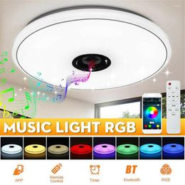 Ceiling Lights Modern RGB LED Home Lighting 36W APP Bluetooth Music Speaker Dimmable Bedroom Smart Lamps Remote Control