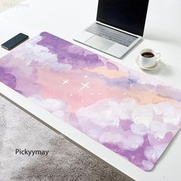 Rests Kawaii Mousepad Computer Desk Mat Office Accessories Laptop Mausepad Mouse Pad Cute Purple Computer Table Mause Rug Carpet