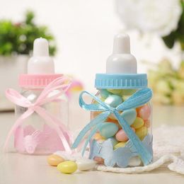 Gift Wrap 12Pcs Mini Feeding-Bottle Shaped Candy Bottle Box Baby Shower Baptism Christening Brithday Party Favours