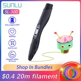 Scanning 3D Printing Pens SUNLU SL300 Kalem 3d Pen Professional Support PLA Filament ABS Filament 1.75mm For Special Craft And Gifts