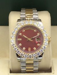 29 style 43mm men's mechanical watch mens big diamond watches mens stainless steel folding buckle sport business wristwatch montre de luxe 218238 luxury watches_020