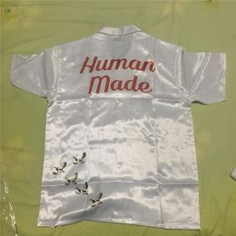 Men's Casual Shirts 2023 Summer Flying Duck HUMAN MADE Shirt Men Women Quality Top Tees 230526
