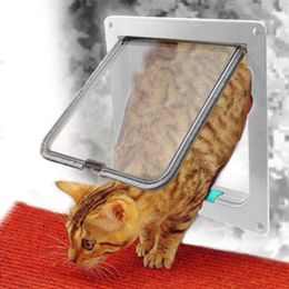 Cat Carriers Crates & Houses Two-way Access For Pets Door And Dog Opening Can Control The Direction Of Free Entry Exit Pet Supplies