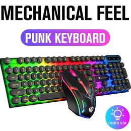 Combos New Gamer Keyboard And Mouse PC Gaming Keyboard RGB Backlit Keyboard Rubber Keycaps Wired Keyboard Mouse Gamer Gaming Mouse