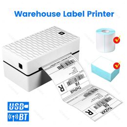 Printers 4x6 Inch Shipping Label Printer Product Sticker 40110mm General Express Waybill Mobile Phone Bluetooth Thermal Barcode Printer