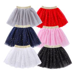 Girls Tutu Skirts Stars Glitter Tulle Pettiskirt Sequins Baby Dance Ballet Stage Skirts Mesh Gauze Party Mini Skirt Dancewear Costume Dressup Fancy Skirts BC729