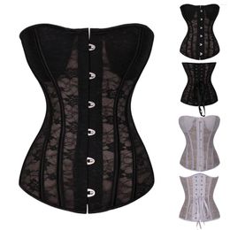 Bustiers & Corsets Women's Slimming Corset Sexy Retro V-Neck Tight Posture Bra Body Shaping Lace Fashion Solid Colour Overbust