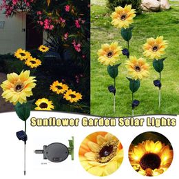 Decorative Flowers Garden Lights Waterproof Solar Light Outdoor Led Lantern Residential Villas Sunflower Lamps