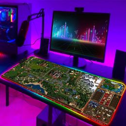 Pads Led Carpet Anime Mousepad Rgb Heroes of Might and Magic 3 Mat for Office Table Extended XXL Mouse Pad Desk Mat Desktop Computer