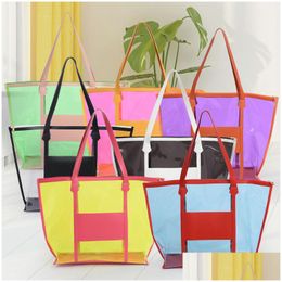 Storage Bags Clear Crossbody Tote Bag Large Capacity Pvc Women Fashion Beach Handbag For Travelling Drop Delivery Home Garden Houseke Dhmoo