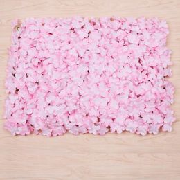 Decorative Flowers Artificial Flower Panels For Wedding Decoration Pink Wall Backdrop 60cmx40cm Home Decor Items With