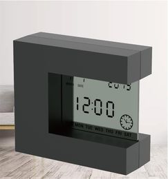Reloj despertador Digital para el hogar, oficina, escritorio, reloj de mesa, LCD moderno con fecha de calendario, temporizador de cuenta regresiva, batería de termómetro 2108046508679