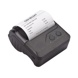 Printers Portable BT 80mm Thermal Receipt Printer Personal Mini Bill POS Mobile Printer with Rechargeable Battery Support ESC/POS