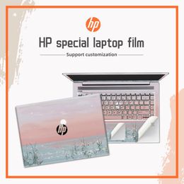 Skins Oil Painting Cover Laptop Sticker Skins Keyboard Stickers for HP X360/14S dk/ 14s dq/15 da/Pavilion 14 15 PVC Decorative decals