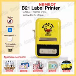 Printers Niimbot B21 Wireless Label Printer Portable Pocket Sticker Printer Bluetooth Thermal Barcode Printer Use Office