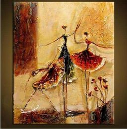 Ballerini di balletto Dipinti a mano Modern Wall Decor Figure Arte astratta Pittura a olio su tela Multi formati disponibili sine3920836