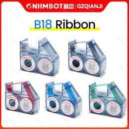 Printers PET Paper Thermal Label Printer Colour Ribbon White Black Red Yellow Blue Green Ribbons for Niimbot B18