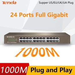 Routers Tenda TEG1024D full Gigabit 24port RJ45 network switch 1000M monitoring security switching splitter