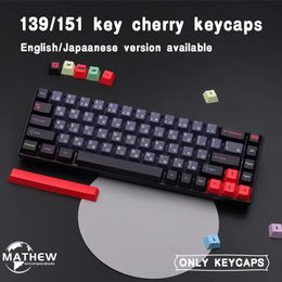 Accessories Dracula Keycap Set 129keys PBT Sublimation Cherry Profile Keycaps Suitable for Ikbc AKKO and Other Mechanical Keyboards