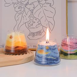 DIY Novelty Sand Wax Art Scented Candles Private Label Sand Picture Art Design Luxury Home Decoration Candle