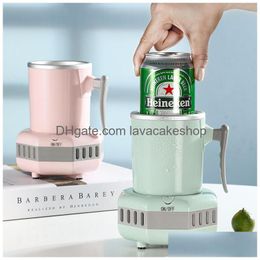 Mugs Quick Cooling Cup Drink Hine Outdoor Mini Desktop Car Home Extreme Speed Refrigerator Portable Instant Drop Delivery Garden Kit Dhgm7