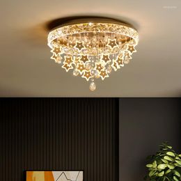 Chandeliers Modern LED Chandelier For Bedroom Children's Room Living Study Home Indoor Gold Star Pendant Ceiling Lighting Fixture