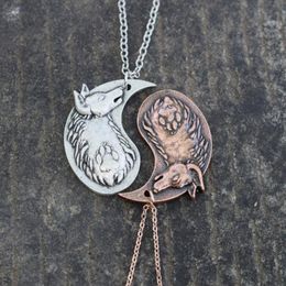 Chains SanLan Wolf Yin Yang Horse Necklace His And Hers Interlocking Couple GiftChains