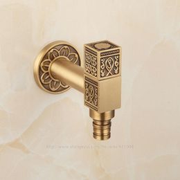 Bathroom Sink Faucets Antique Brass Wall Mount Cold Faucet Garden Outdoor Basin Water Tap Spigot Bibcocks