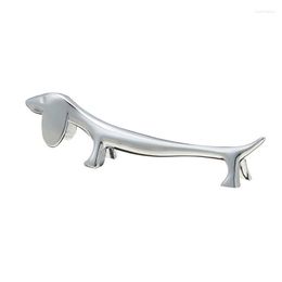 Chopsticks Cute Dog Holder Stainless Steel Spoon Rest Shelf Fork Storage Rack Home El Dining Table Decoration Supplies Tools