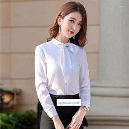 Shirts White Long Sleeve Ladies Work Tops Female Office Uniform Styles Women's