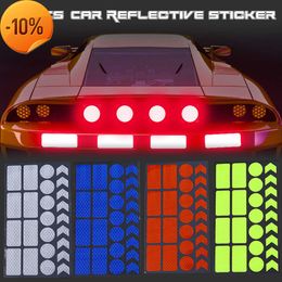 New 24Pcs Carbon Fiber Car Sticker Reflective Strips Auto Truck Motorcycle Reflective Safety Warning Stickers Car Decal Car Decor