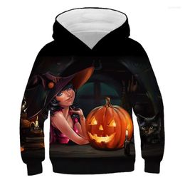 Men's Hoodies & Sweatshirts Halloween Costume 3D Swearshirt Cartoon Fashion Pumpkin Print Hoodie Children Streetwear Boy Girl Pullover Party